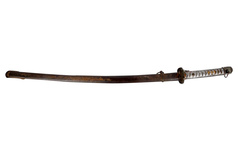 Appraisal: JAPANESE OFFICER SWORDwith marks to handle and serial number on