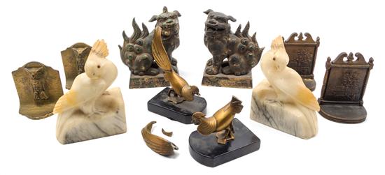 Appraisal: Sale Lot Five Pairs of Book Ends th century comprising