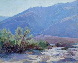 Appraisal: John Frost Desert foothills of San Jacinto unsigned oil on