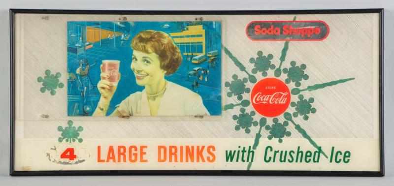 Appraisal: Plastic Coca-Cola -Piece Light Panel s Framed without glass Medium