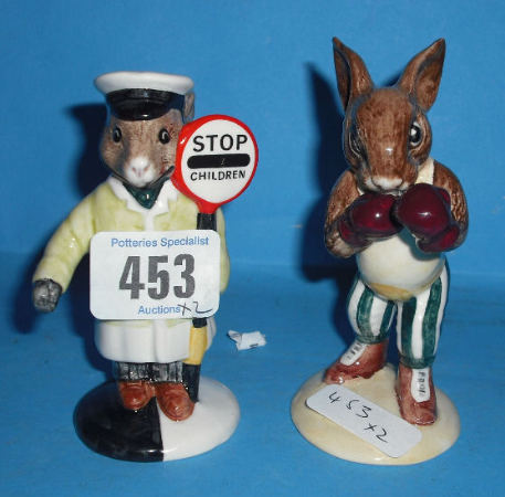 Appraisal: Royal Doulton Bunnykins figures Lolipopman DB and Knockout DB