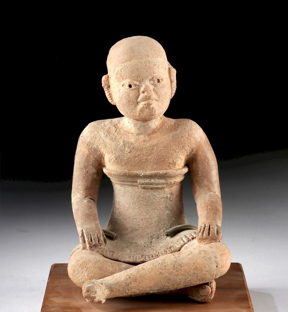 Appraisal: Olmec Pottery Seated Figure Pre-Columbian Southern Mexico to Guatemala Olmec