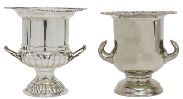 Appraisal: lot of English and other silverplate champagne coolers th c