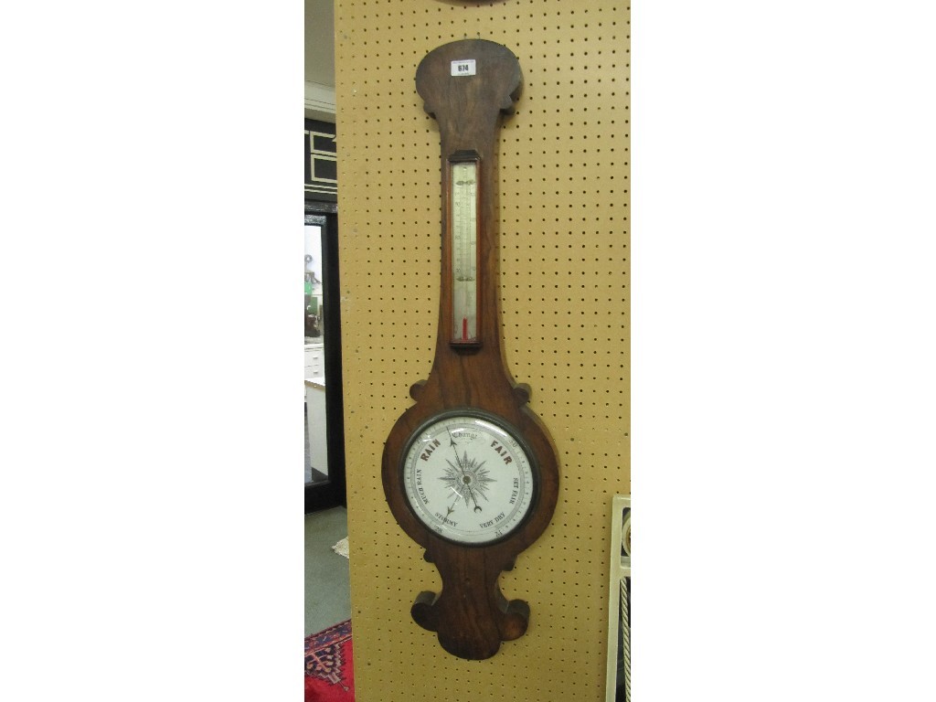 Appraisal: Victorian walnut banjo wall barometer