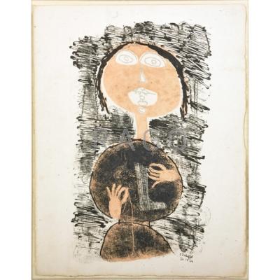 Appraisal: Jean Dubuffet French - Untitled from Mati re et m