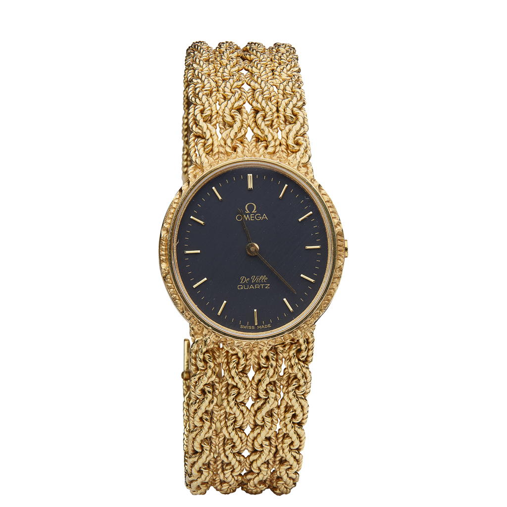 Appraisal: OMEGA - A lady's ct gold wrist watch De Ville