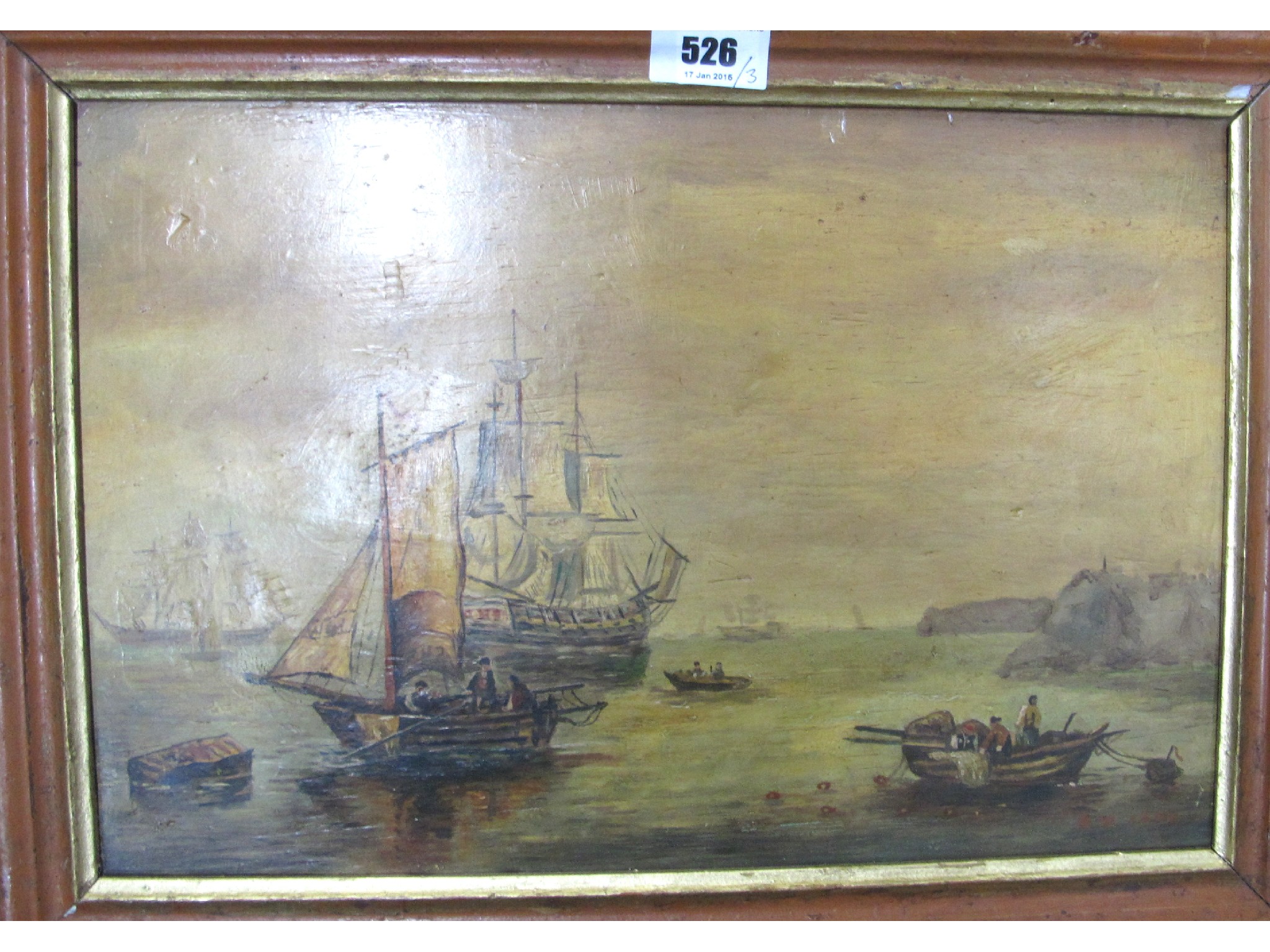 Appraisal: th Century signed L L coastal scene with figures and