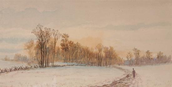 Appraisal: T M MARTIN American th century OPEN FIELD and TREES