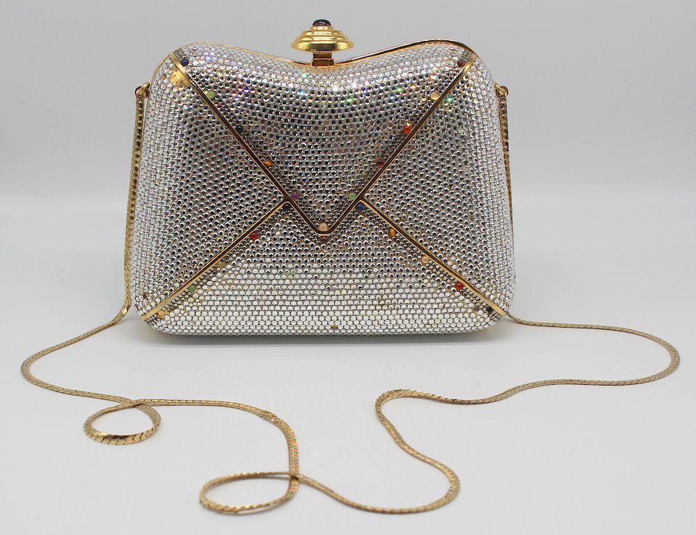 Appraisal: COUTURE Judith Leiber Envelope Minaudiere Judith Leiber envelope form minaudiere