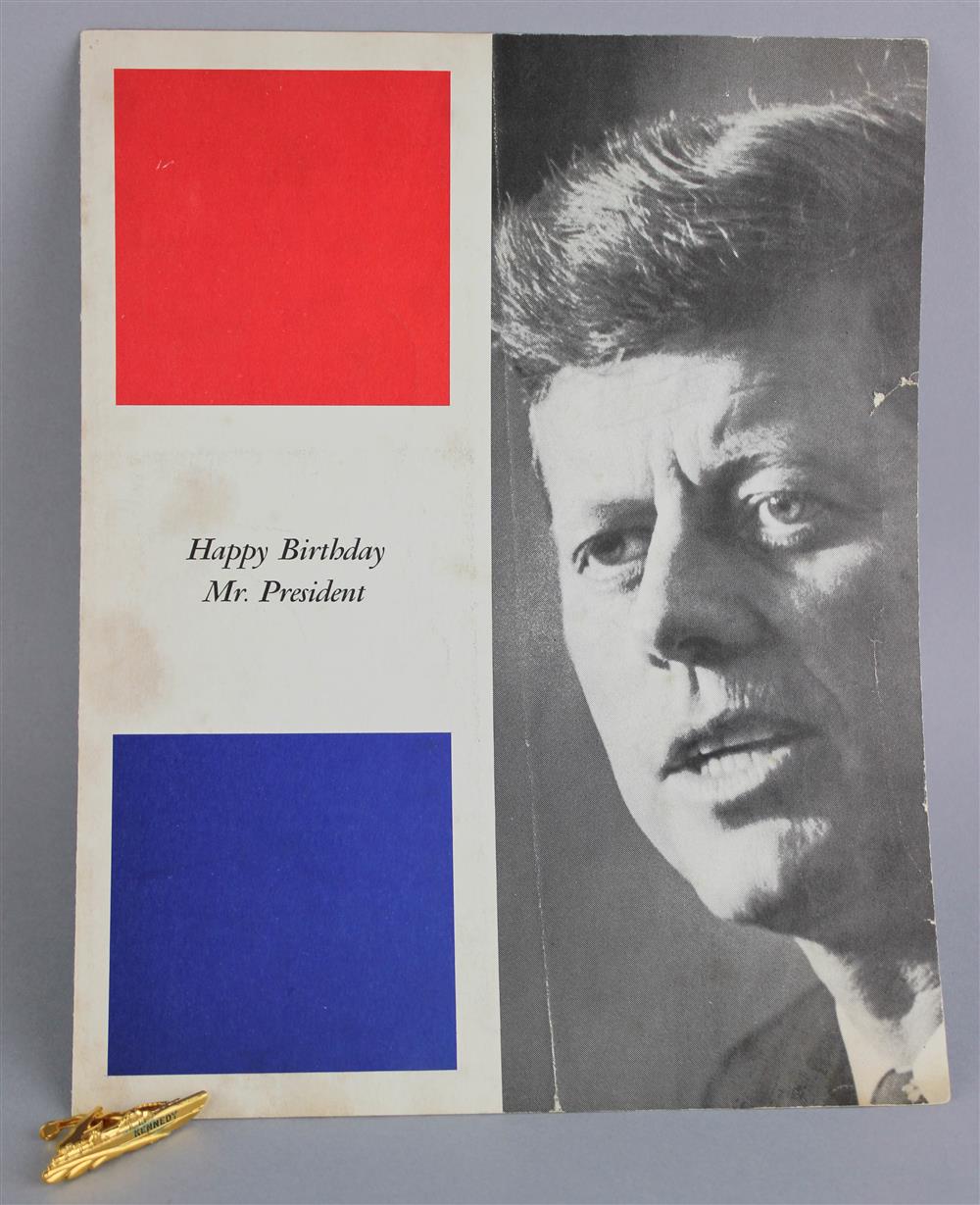 Appraisal: JOHN F KENNEDY MADISON SQUARE GARDEN BIRTHDAY PROGRAM four-page program