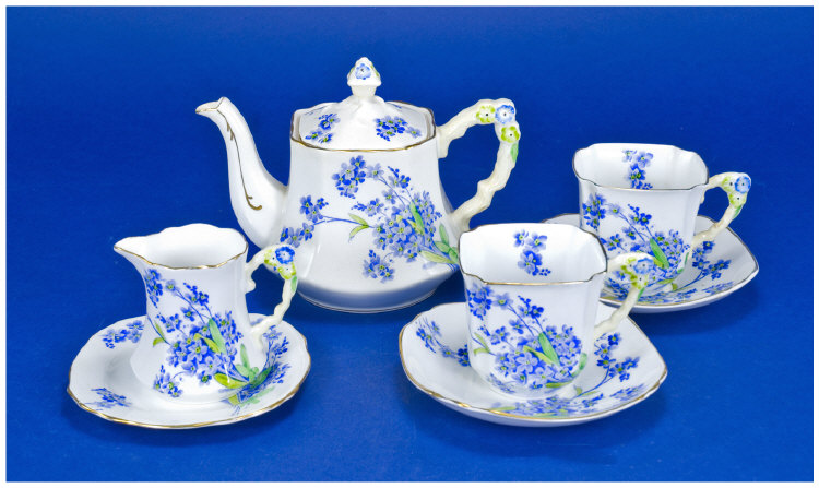 Appraisal: Art Deco Tea For Two Set Royal Stafford 'Forget -me