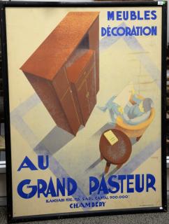 Appraisal: Charles Villot th century colored lithograph Meubles Decoration Au Grand