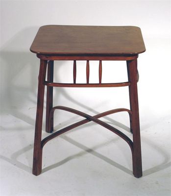 Appraisal: A J J Kohn bentwood side table remains of paper