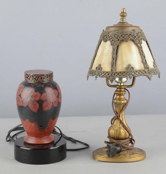 Appraisal: Lot Of Antique Electric Tabletop Lamps Including - Vase like