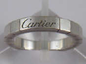 Appraisal: Cartier A Swiss hallmarked carat white gold ring of faceted