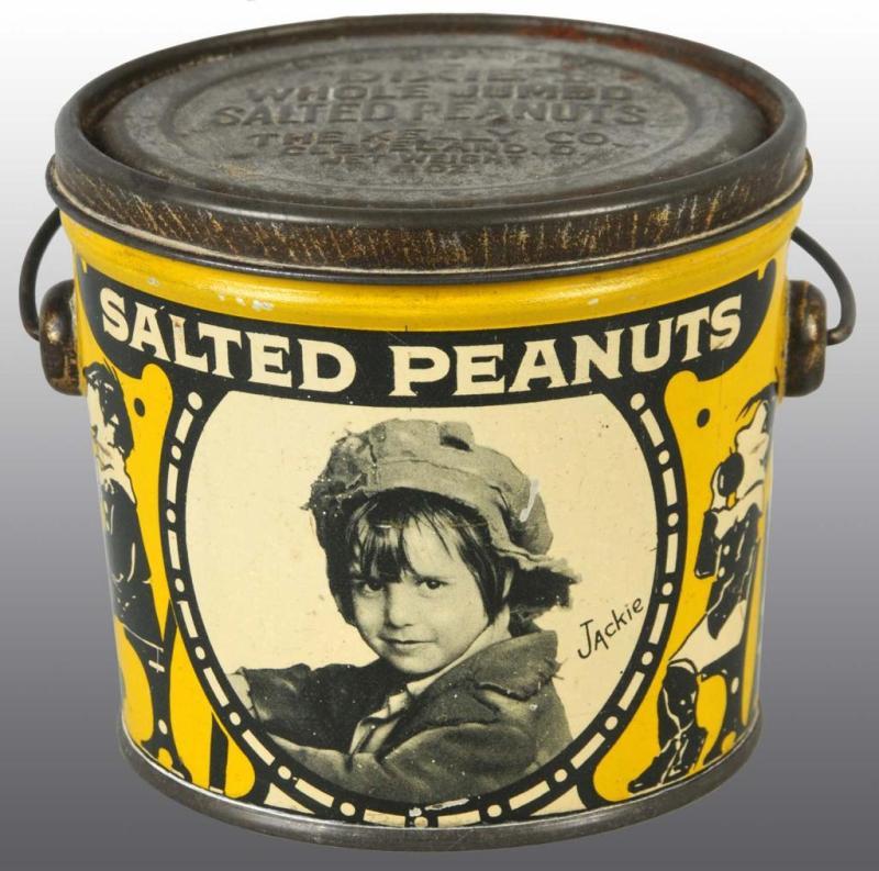 Appraisal: Jackie Coogan Salted Peanuts Tin Description Unusual variation oz tin