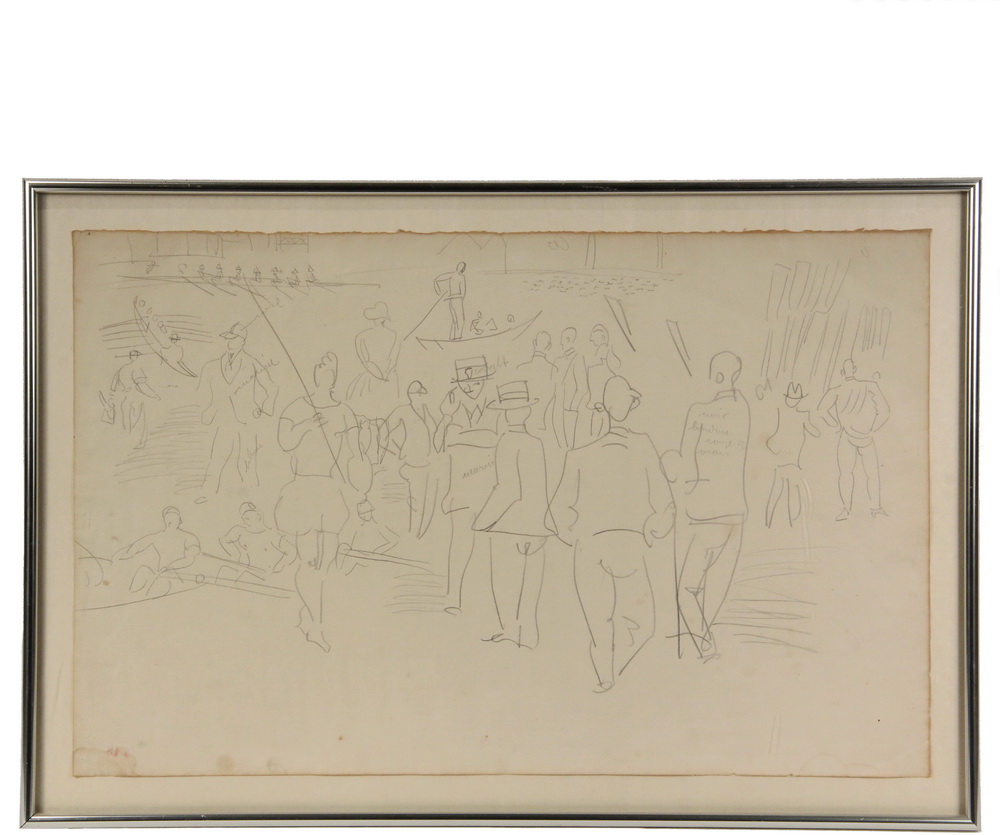 Appraisal: RAOUL DUFY France - - Regates a Henley ca graphite