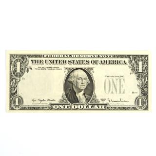 Appraisal: Misprinted dollar bill A Misprinted dollar bill A Uncirculated seal