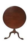 Appraisal: TEA TABLE - Late th c mahogany tilt-top tea table