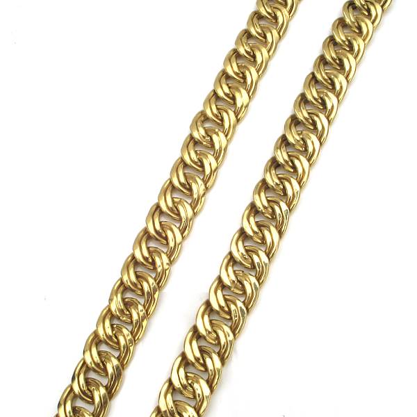 Appraisal: A k gold curb link chain necklace Italian grams gross