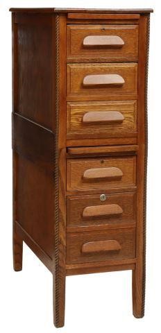 Appraisal: American oak file cabinet early th c case accented with