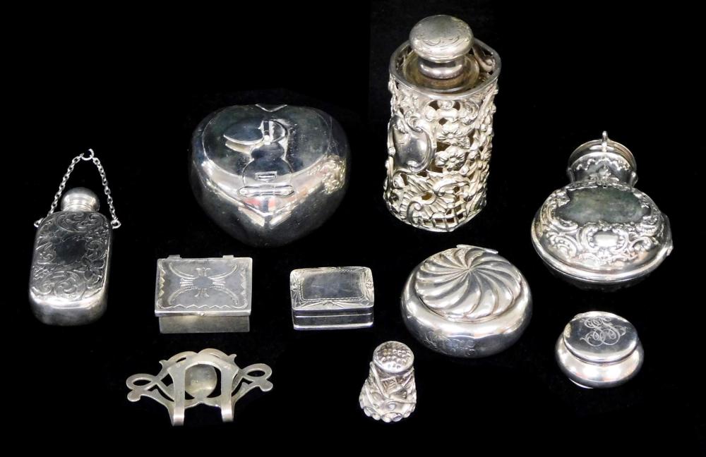 Appraisal: SILVER Ten small accessories most marked sterling one tested silver