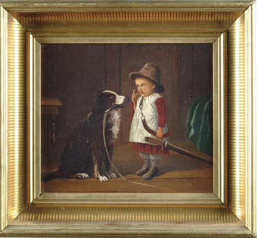 Appraisal: UNSIGNED th Century THE LITTLE SOLDIER Small oil on canvas