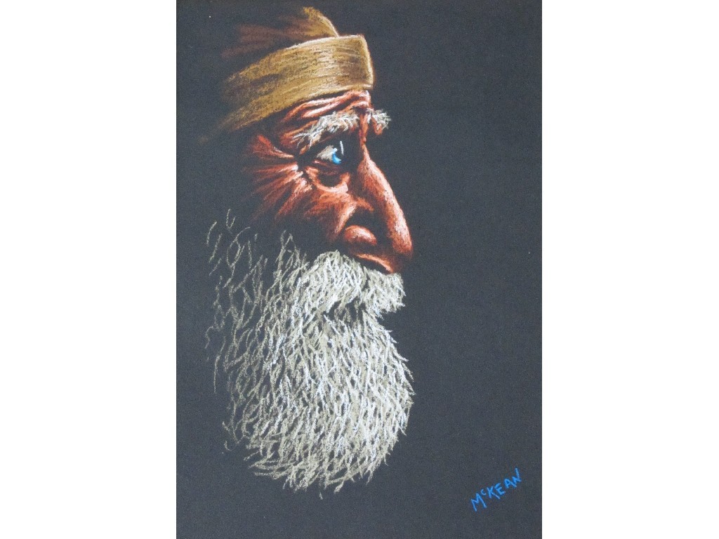 Appraisal: GRAHAM MCKEAN b THE OLD MAN OF MULL Pastel signed