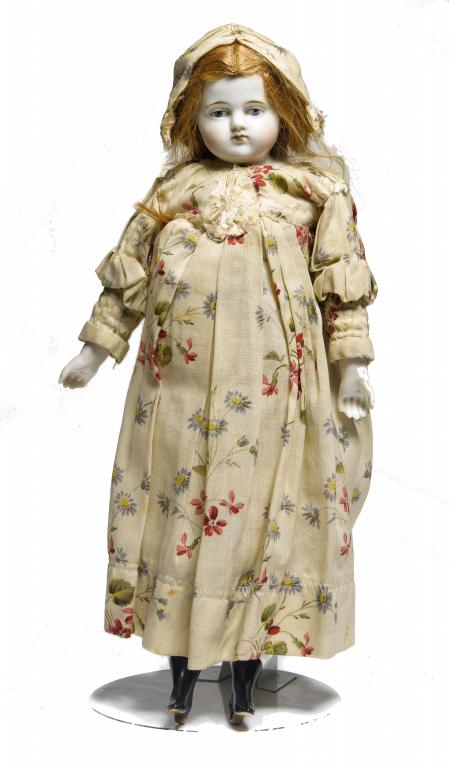 Appraisal: A GERMAN CHINA-LIMB DOLL the shoulder-head with painted blue eyes