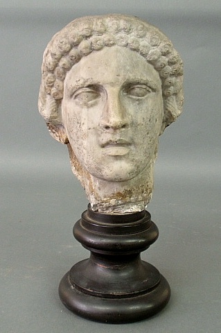 Appraisal: - Ancient Roman carved marble head c B C Provenance