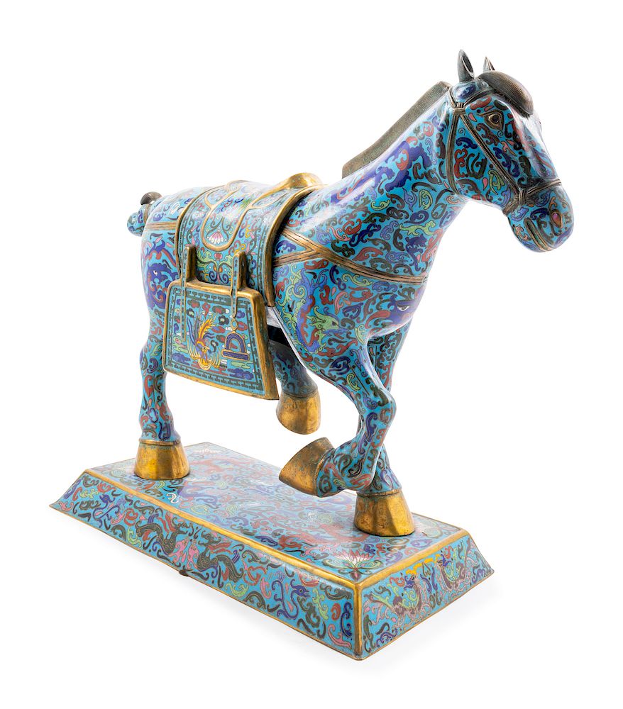 Appraisal: A Chinese Cloisonne Enamel Figure of a Horse Height in