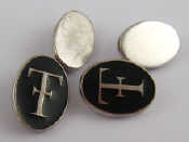 Appraisal: A pair of silver and enamel cufflinks by Theo Fennell