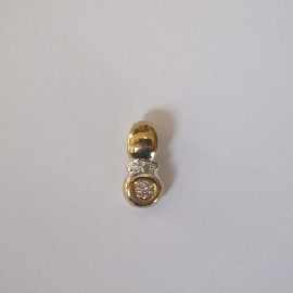 Appraisal: A ct gold diamond pendant total estimated diamond weight ct