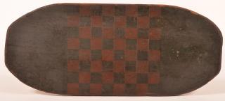 Appraisal: th Century Softwood Painted Game Board th Century Softwood Oval