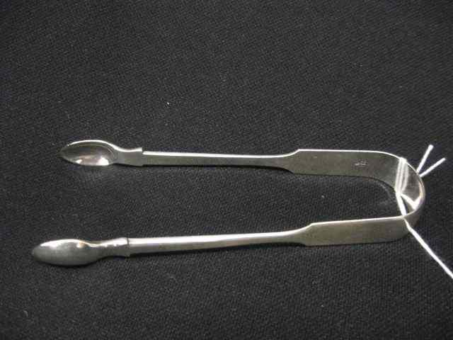 Appraisal: English Sterling Silver Tongs London '' long no monogram excellent