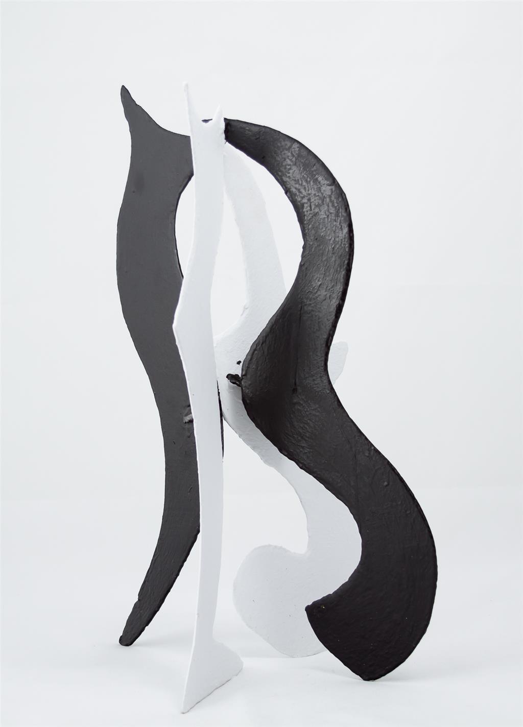 Appraisal: DAVID HAYES American - Untitled welded painted steel signed Hayes