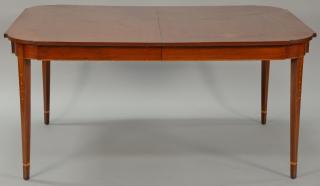 Appraisal: Margolis mahogany Federal style dining table having D shaped ends