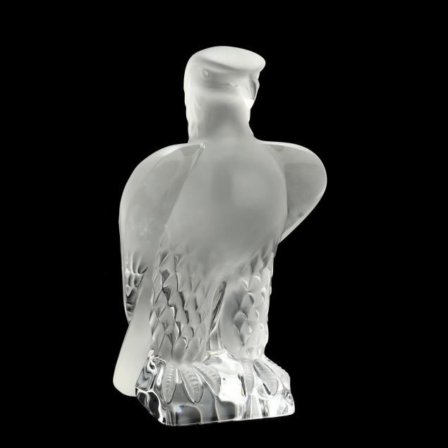 Appraisal: LALIQUE LIBERTY EAGLE CRYSTAL SCULPTURE France late th century molded