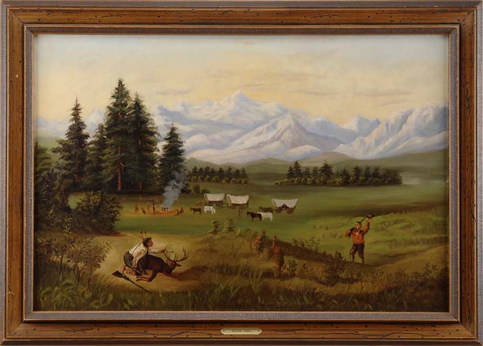 Appraisal: UNSIGNED American th Early th Century OREGON TRAIL Unsigned antique