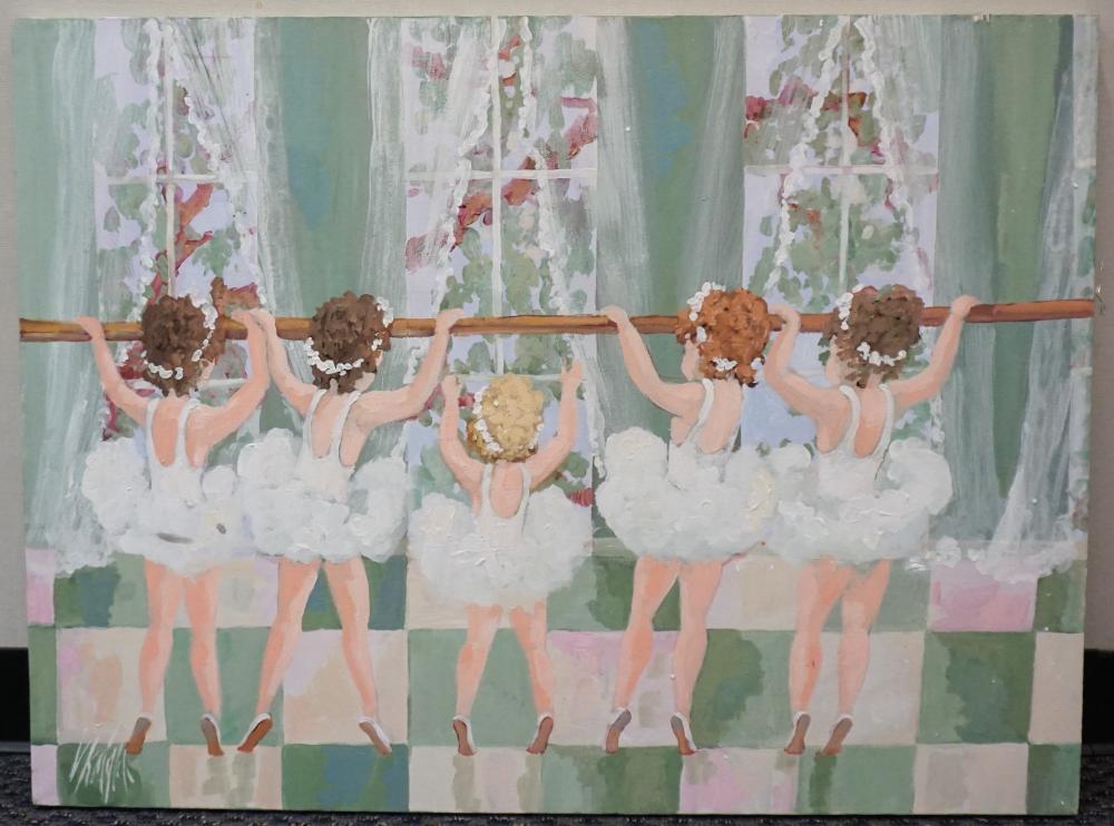 Appraisal: Virginia Knight American th Century School Ballerinas Oil on Canvas