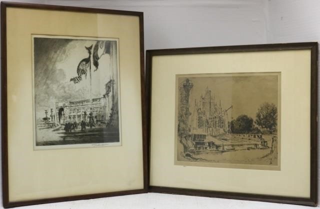 Appraisal: JOSEPH PENNELL - ETCHINGS ONEIS TITLED THE NAVE WASHINGTON CATHEDRAL