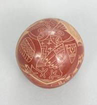 Appraisal: Susan Romero American Contemporary Sgraffito jewel miniature pot Daughter of