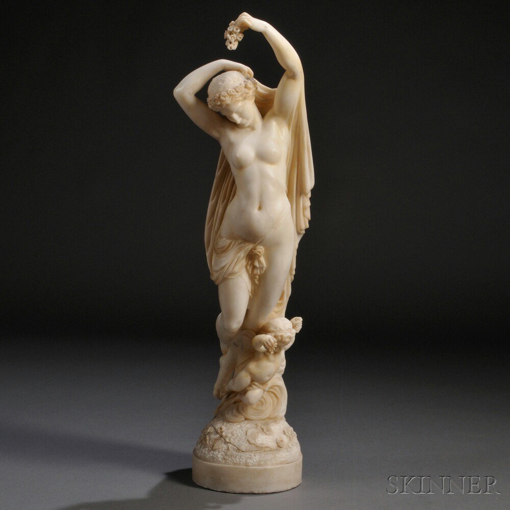 Appraisal: Continental School Late th Early th Century Alabaster Figure of