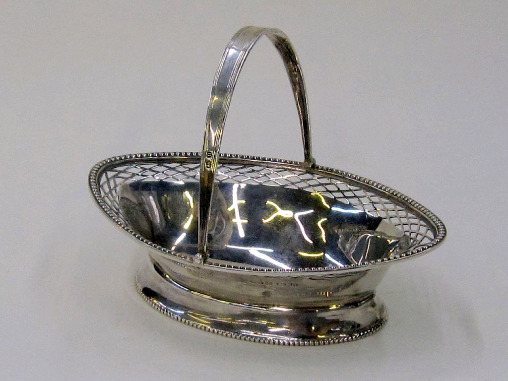 Appraisal: Silver bon bon basket Birmingham