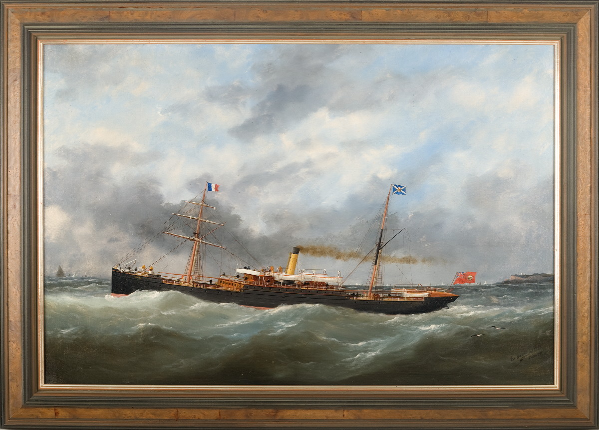 Appraisal: MARIE-EDOUARD ADAM FRENCH - THE CANADIAN STEAM VESSEL quot OLONDA