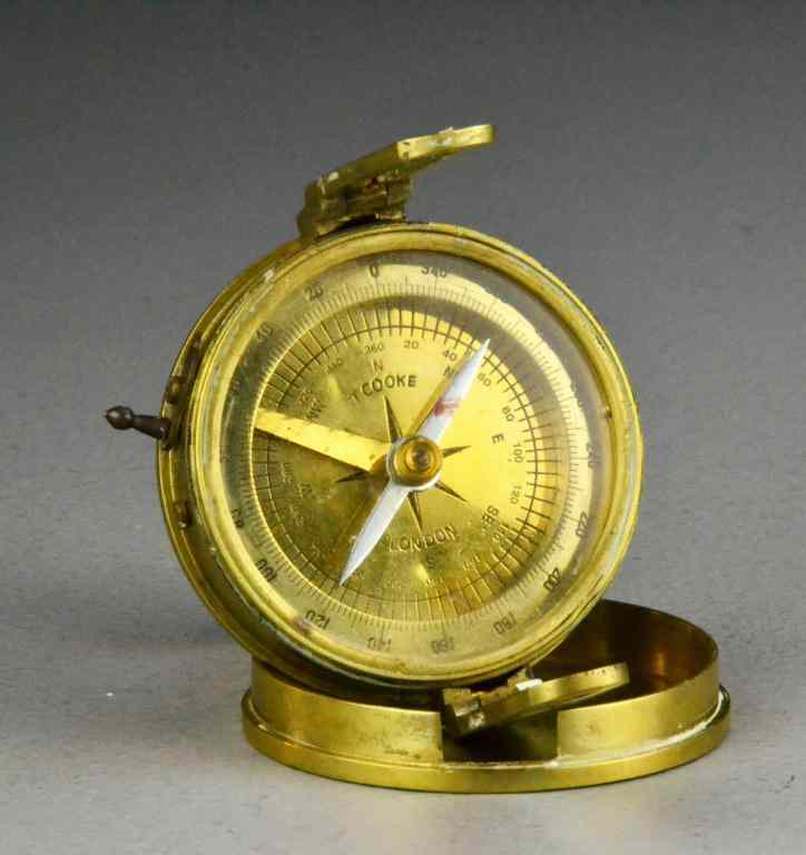 Appraisal: Brass Ship's Compass LondonA fine ship's compast '' H x