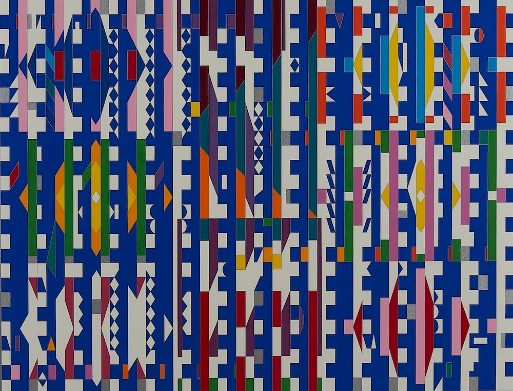 Appraisal: Yaacov Agam Crazy Spot Silkscreen Yaacov Agam b Silkscreen on