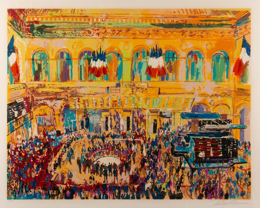 Appraisal: LEROY NEIMAN SIGNED SERIGRAPH 'PARIS BOURSE' LeRoy Neiman American -