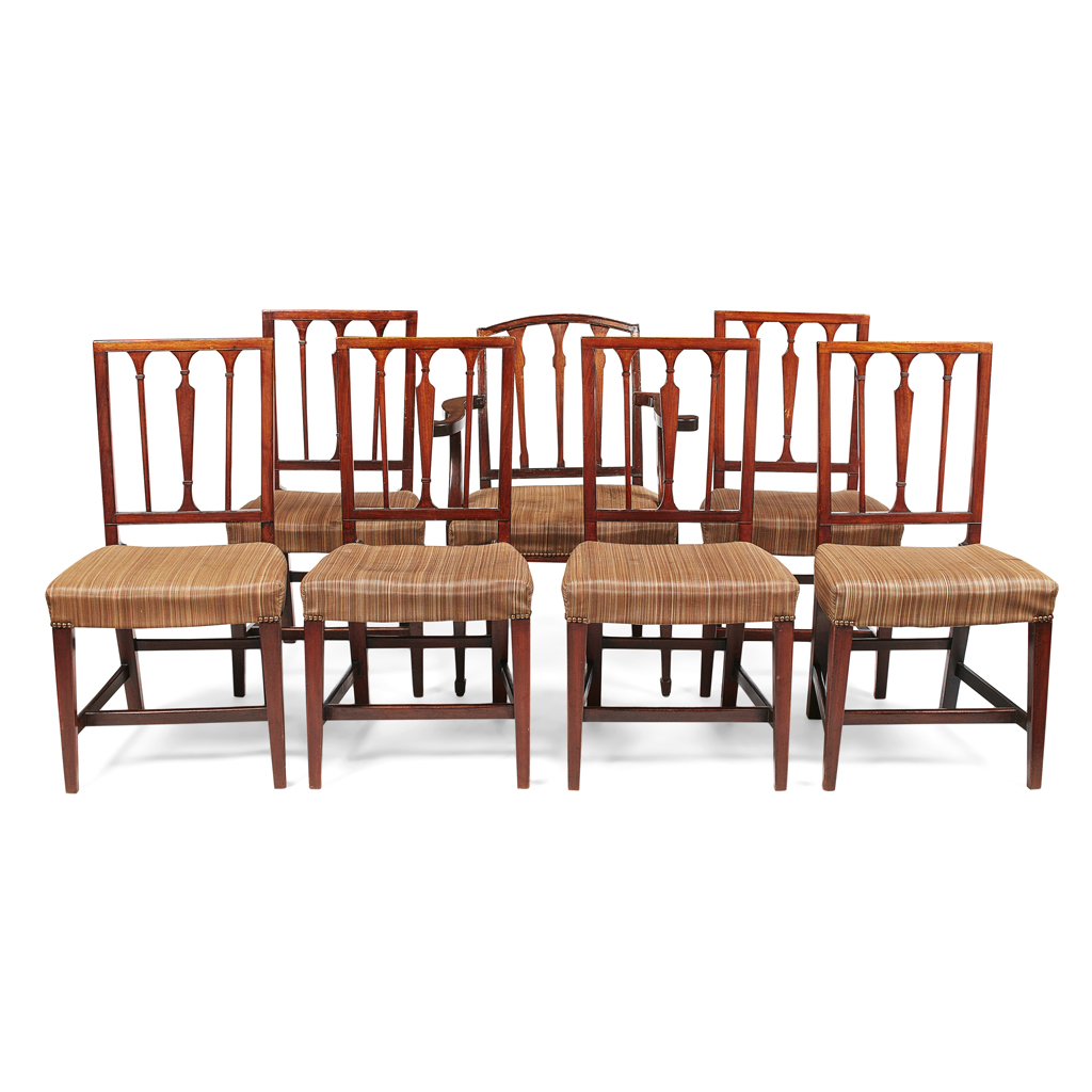 Appraisal: SET OF SIX SCOTTISH 'BRANDER-BACK' MAHOGANY DINING CHAIRS TH CENTURY