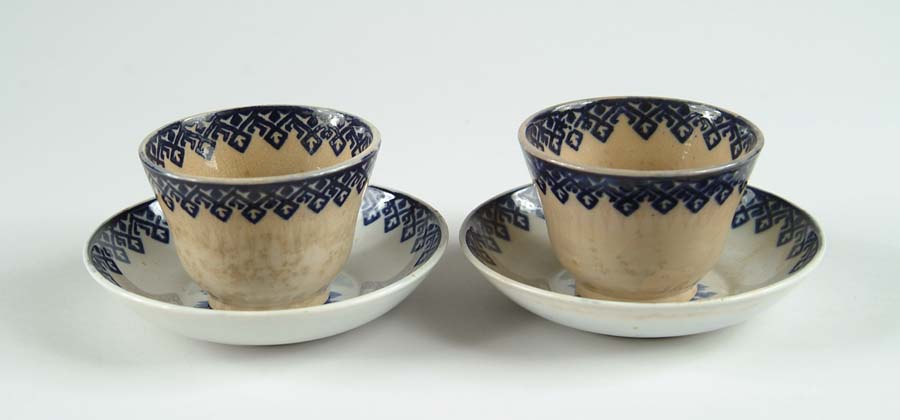 Appraisal: PAIR OF CUPS AND SAUCERS BY R HAMMERSLEY IN THE